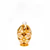 Cream Enamel Gold Crystal Burner GIB023