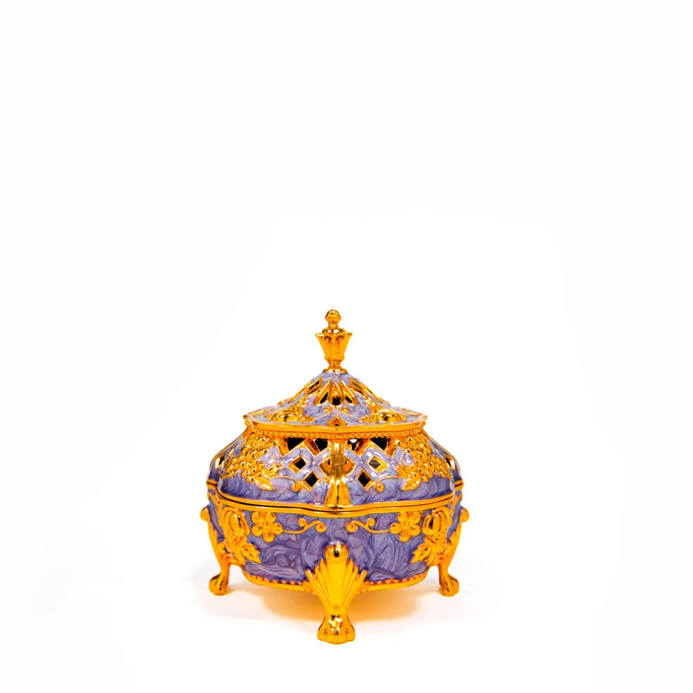 Lilac Enamel Gold Hinged Burner GIB022