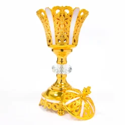 Pearl White Enamel Gold Luxury Burner Large GIB032